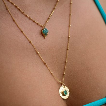 Blue Apatite torok csakra nyaklánc - rövid