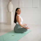 Yogasecrets magas derekú nadrág - Zöld (M)