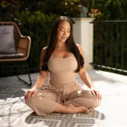 Sand wide leg pants (M)